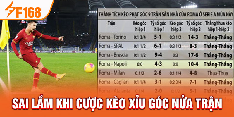 Kèo Xỉu Góc Nửa Trận - Cơ Hội Thắng Lớn Khi Chơi Tại F168