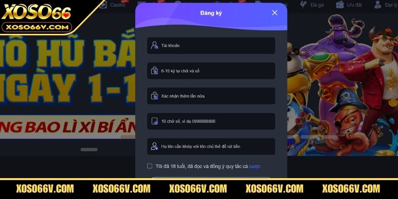 Đăng ký XOSO66 - Hướng dẫn thao tác chỉ trong 15 giây